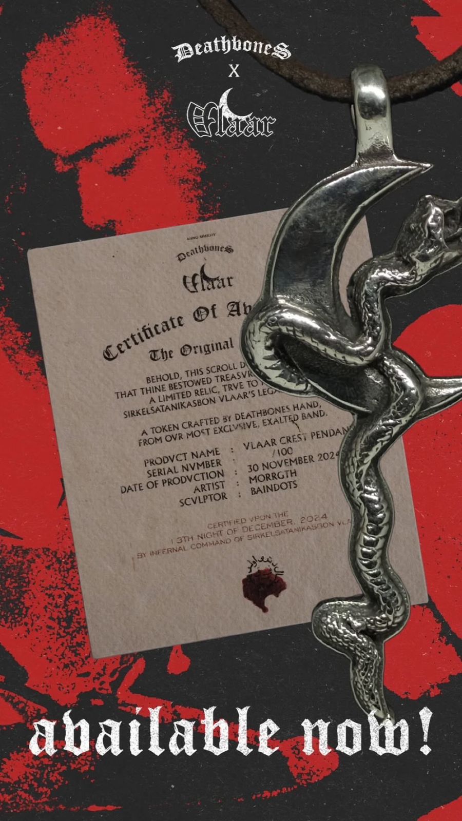 Deathbones X Vlaar Pendant - Image 2